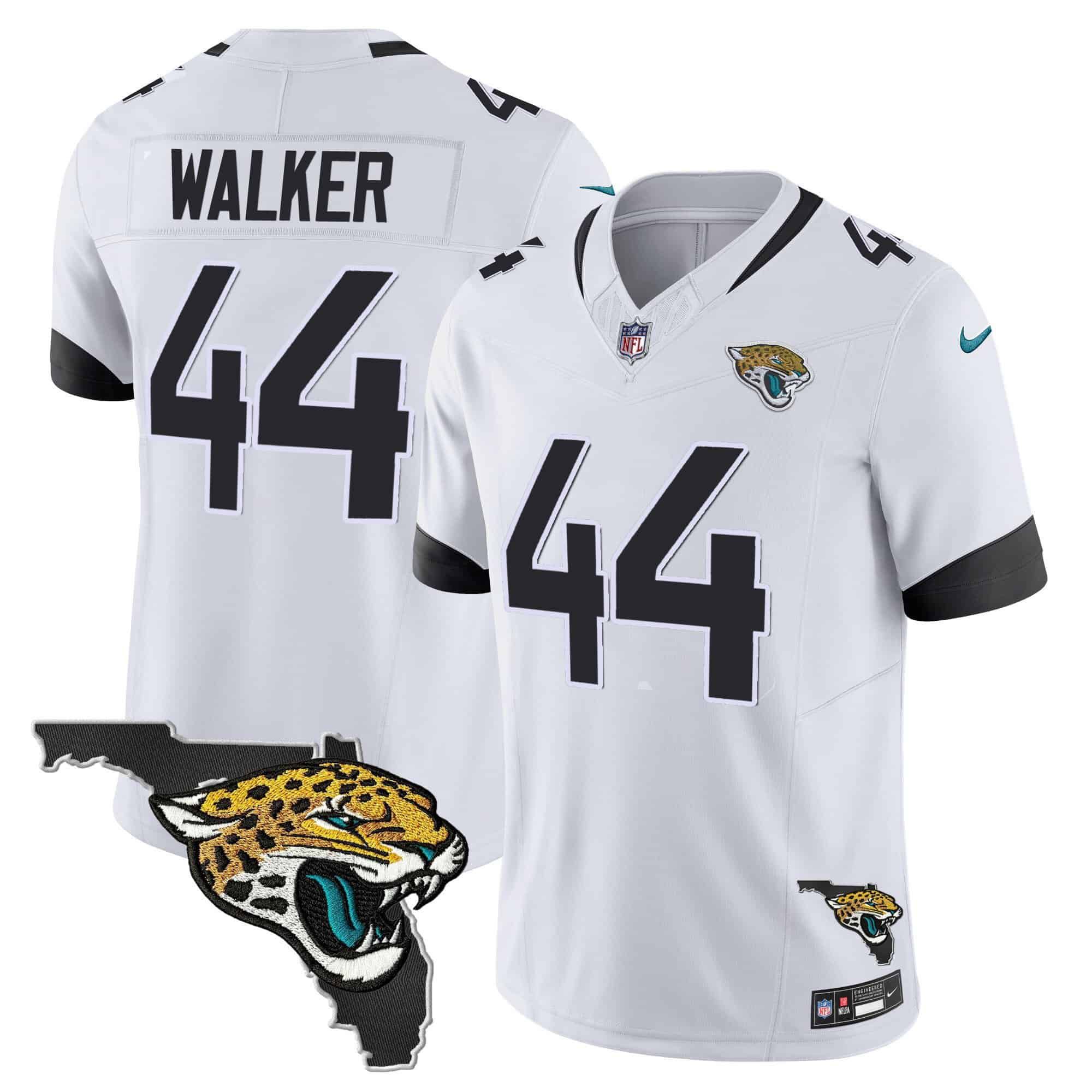 Men Jacksonville Jaguars #44 Walker White 2024 Nike Florida Patch Vapor NFL Jersey